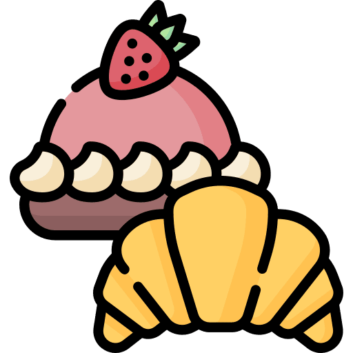 Bakery food and restaurant bakery sweet icon