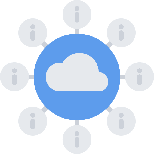 Big data computer data storage interface icon Big data computer data storage interface icon