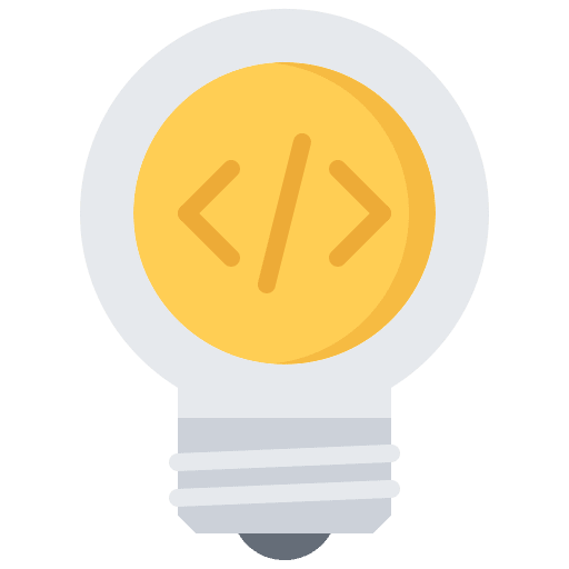Lightbulb idea electronics coding icon Lightbulb idea electronics coding icon