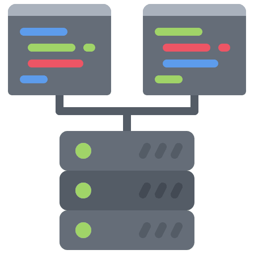 Server computer cloud computing developer icon Server computer cloud computing developer icon