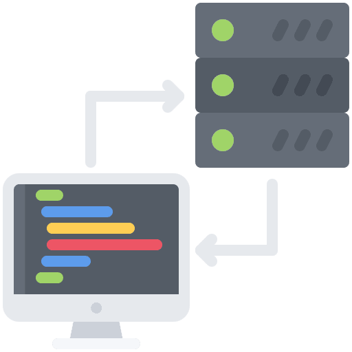 Server hosting data browser icon Server hosting data browser icon