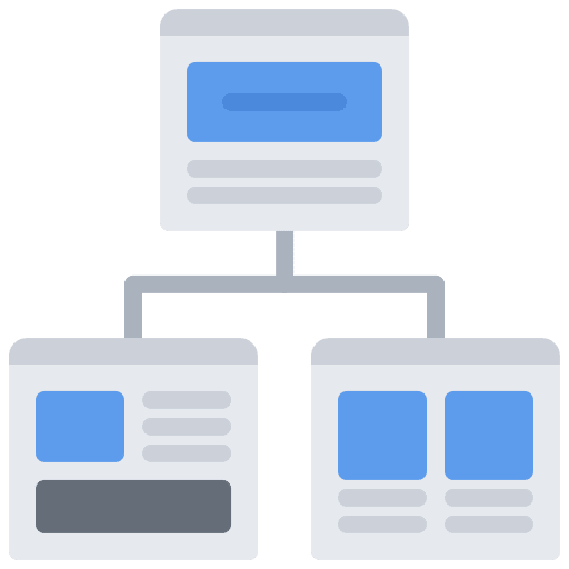 Website computer structure website icon Website computer structure website icon