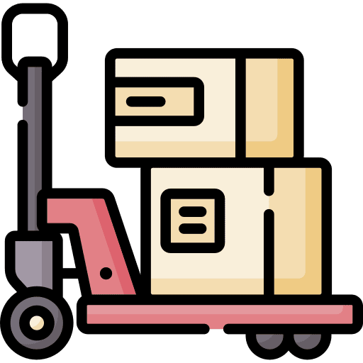 Stock logistic trolley transportation icon