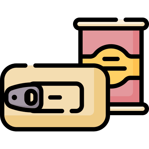 Canned food conserve preserved food and restaurant icon