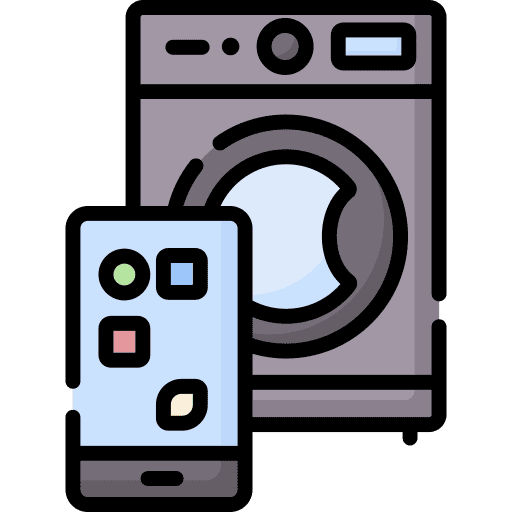 Electronics washing machine appliance mobile phone icon