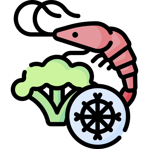 Food food and restaurant vegetable shrimp icon
