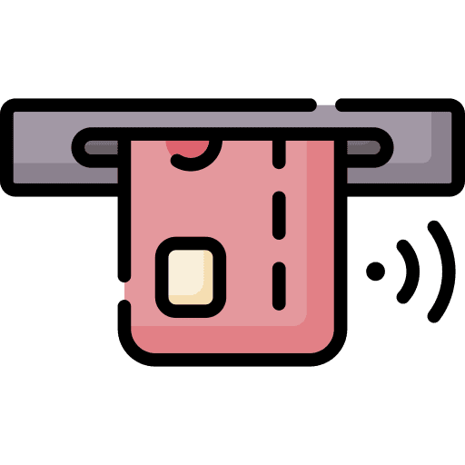 Pay card debit card credit card money icon