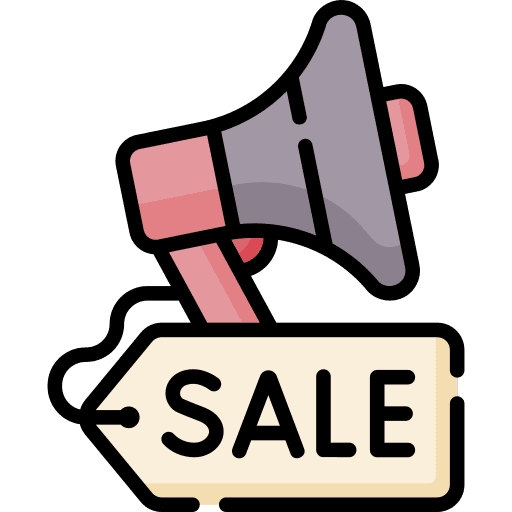 Sale communications shopping loud speaker icon