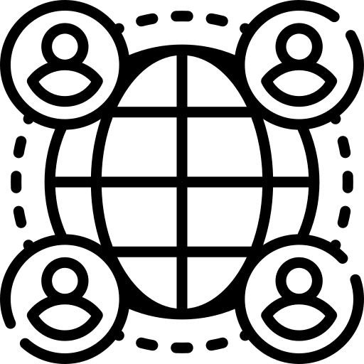 Global network global communication connection grid icon