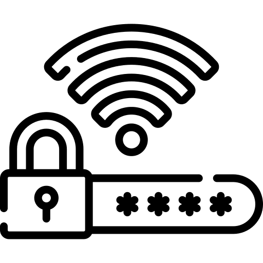 Password security wifi signal secure icon