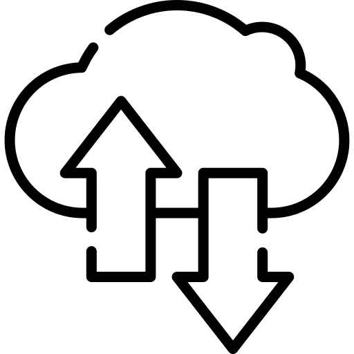 Data transfer multimedia storage download icon Data transfer multimedia storage download icon