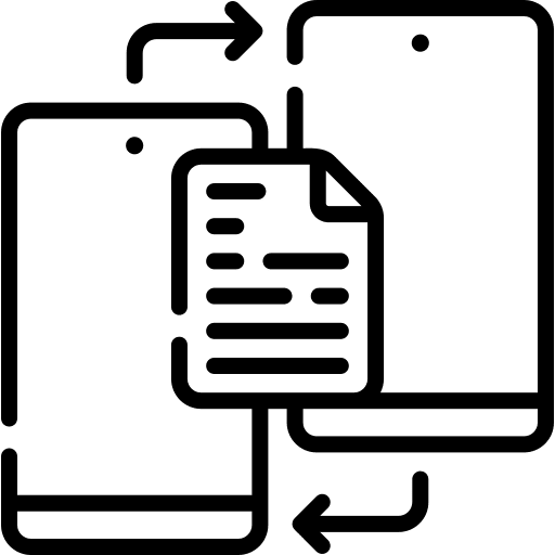 File transfer send data networking receive icon File transfer send data networking receive icon