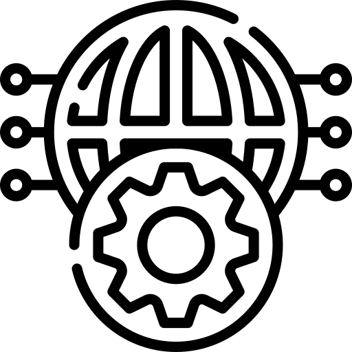 Optimization management planet education icon Optimization management planet education icon