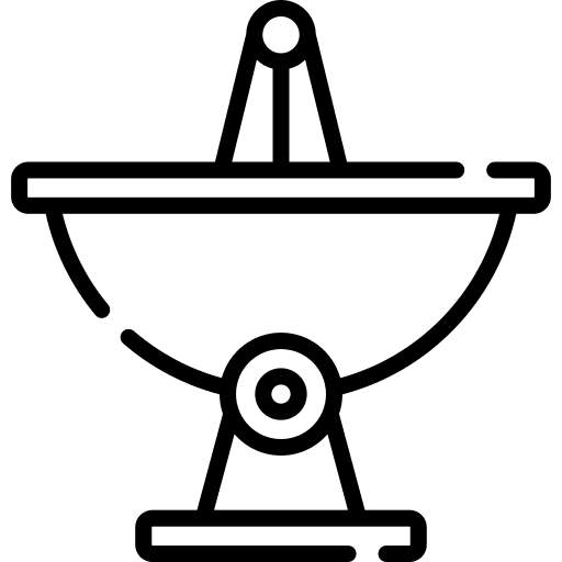 Satellite dish receive telecommunication radio icon Satellite dish receive telecommunication radio icon