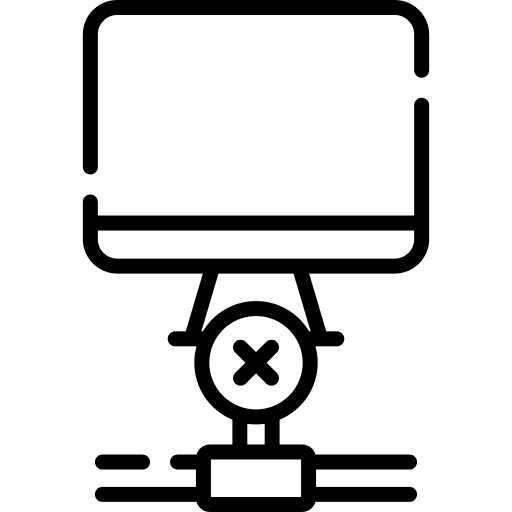 Disconnected network disable computer icon Disconnected network disable computer icon