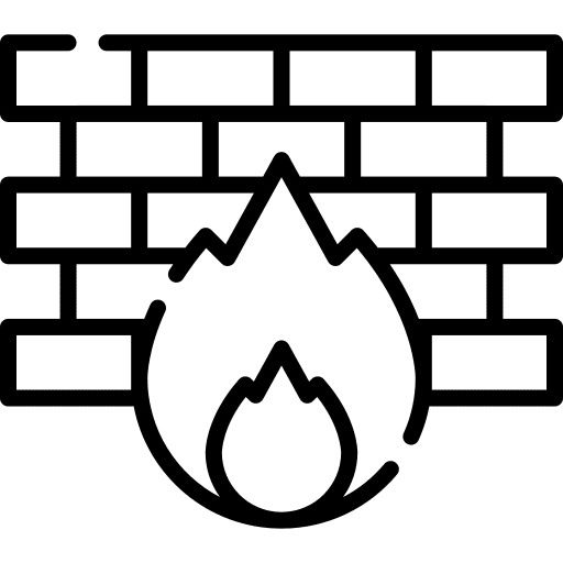 Firewall security brick technology icon Firewall security brick technology icon