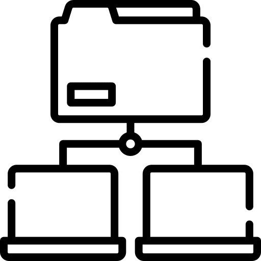 Folder file sharing network cloud data icon Folder file sharing network cloud data icon