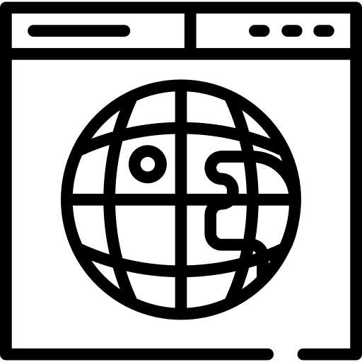 Browser worldwide internet seo and web icon