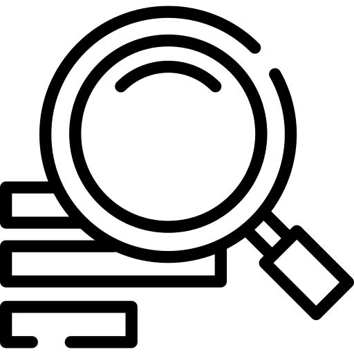 Search analytics pie graphic business impact icon