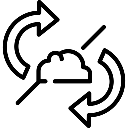 Cloud computing data multimedia option interface icon