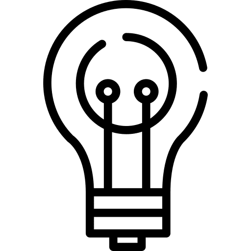 Idea seo and web electricity light bulb icon