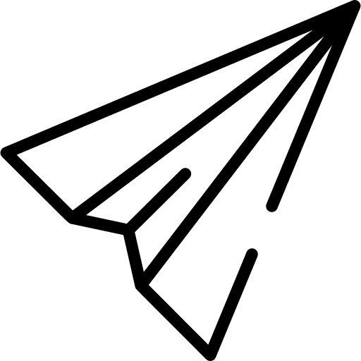 Message direct origami airplane origami icon