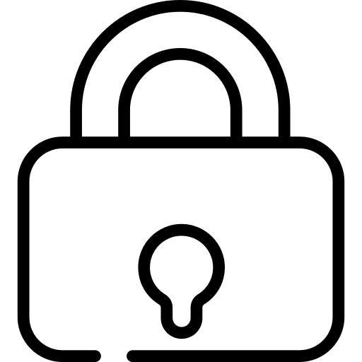 Padlock lock secure tools and utensils icon