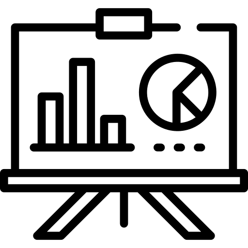 Presentation profits statistics business icon