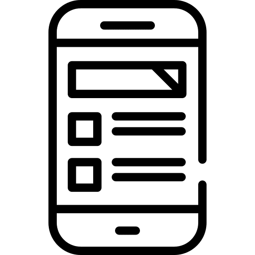 Smartphone touch screen mobile phone communications icon