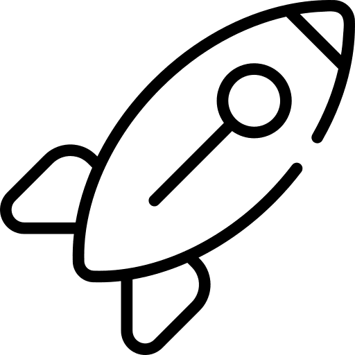 Startup rocket seo and web transport icon