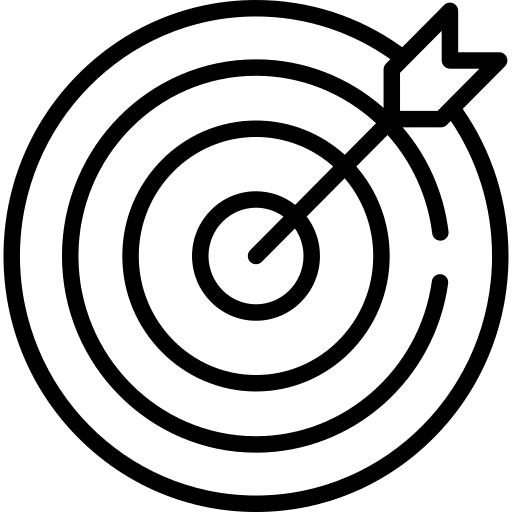 Target dart board seo and web archery icon