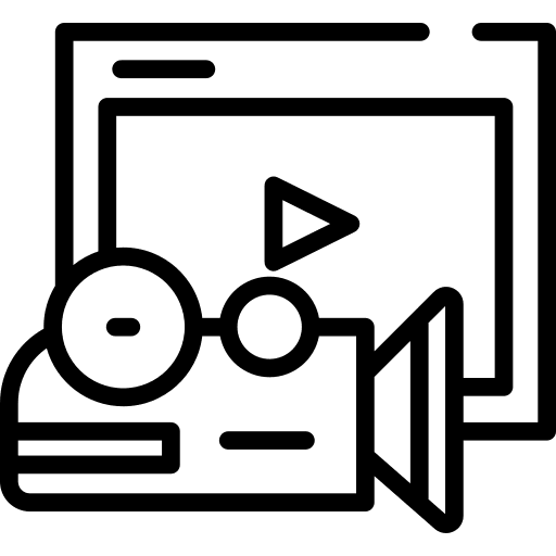 Video player multimedia option music and multimedia play button icon