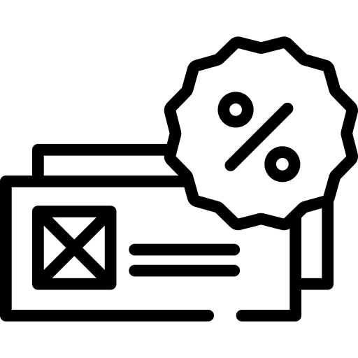 Voucher scissors discount sales icon