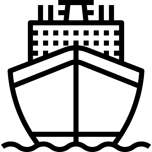 Boat transportation cruise yacht icon