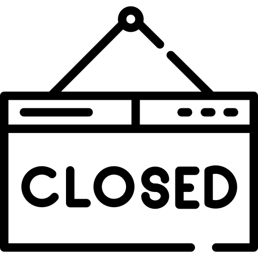 Closed closed signs commerce icon