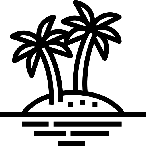 Island nature sun island icon