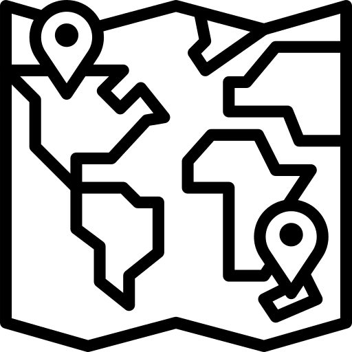 Map navigation location maps and flags icon