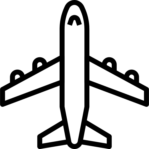 Plane airline aeroplane transportation icon