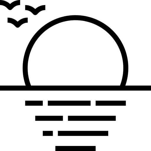 Sunset sea sunset sun icon Sunset sea sunset sun icon