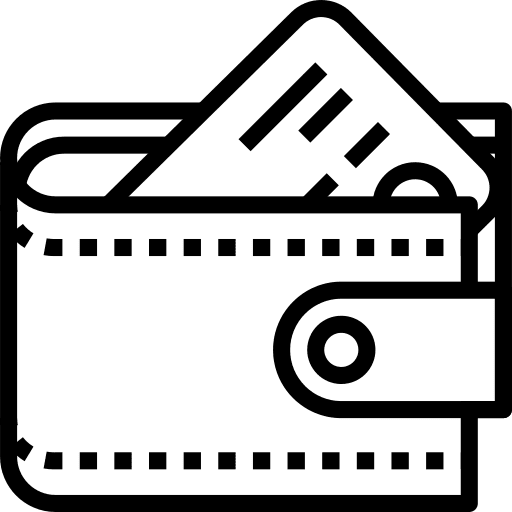 Wallet holder business and finance wallet icon