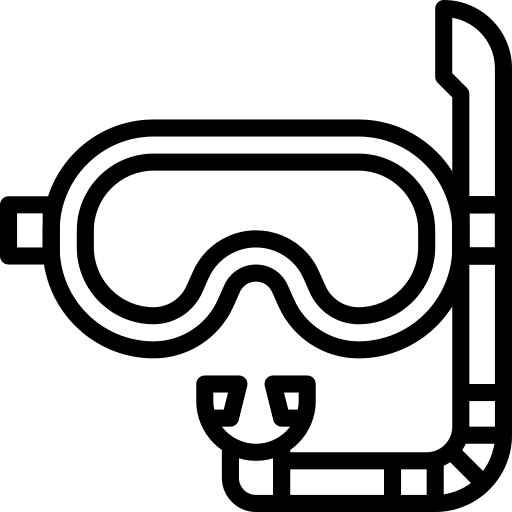 Goggle summertime diving snorkel icon Goggle summertime diving snorkel icon