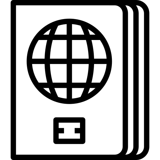 Passport document identity identification icon Passport document identity identification icon