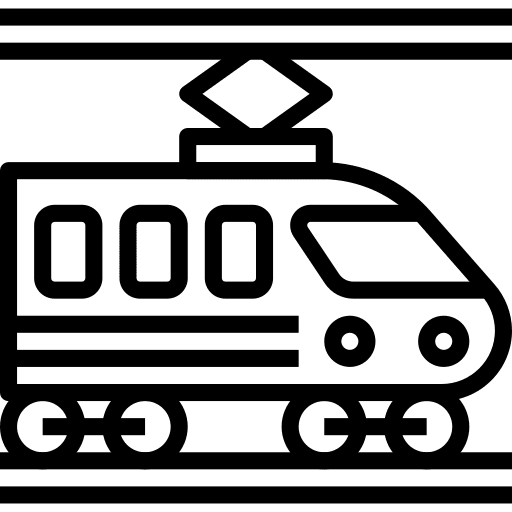 Train railway public transport icon Train railway public transport icon