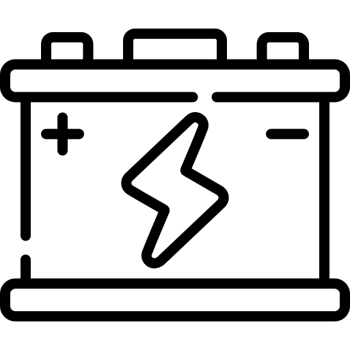 Battery positive shock inverter icon