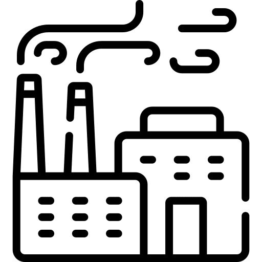 Factory factory landscape pollution icon