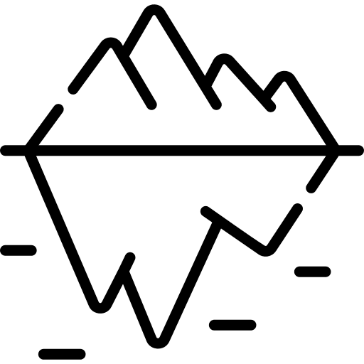 Iceberg glacier ecology and environment landscape icon