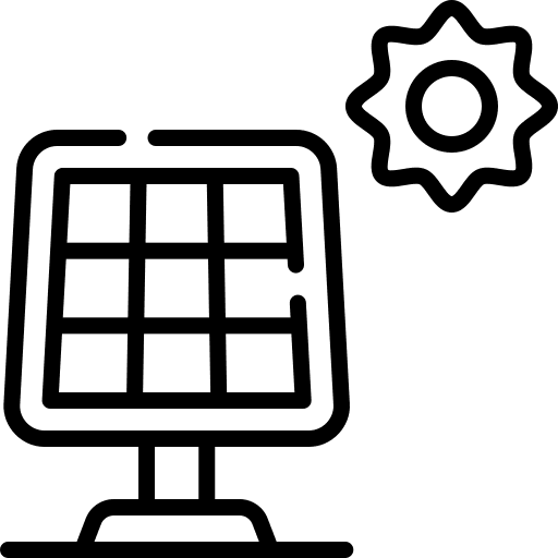 Solar energy ecology and environment solar panel electronics icon