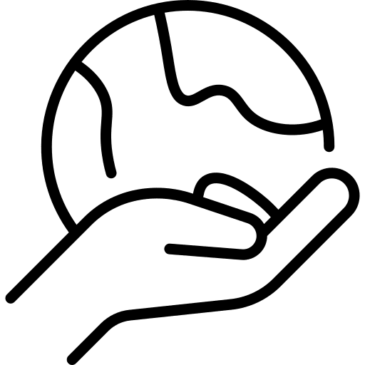 Earth planet earth save hands icon