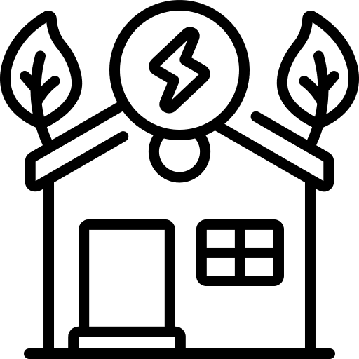 House nature renewable energy solar panel icon