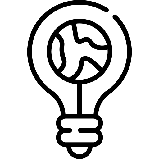 Light bulb green bio energy light bulb icon